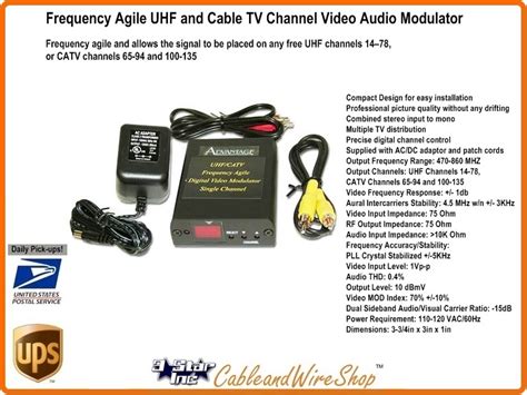 uhf catv frequency agile digital video modulator 3 chanel|VSM.